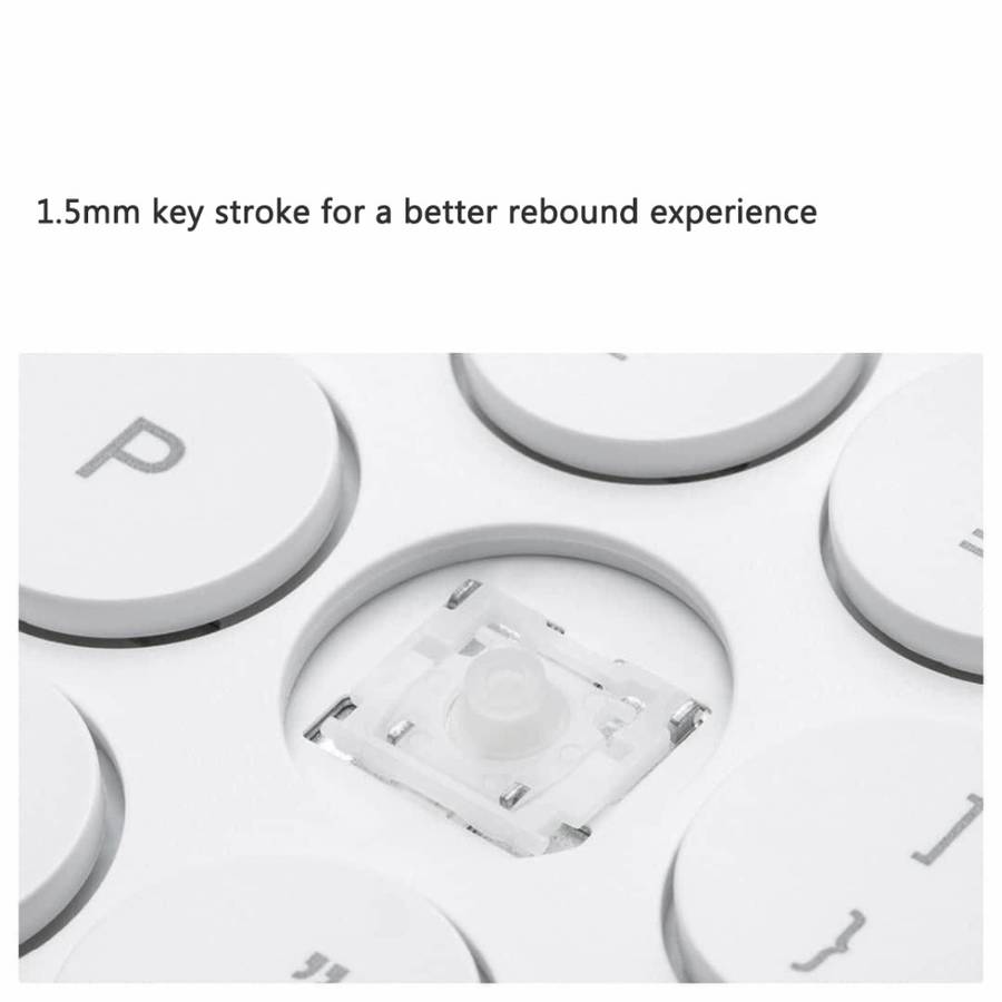 Original Xiaomi Youpin MIIIW 102 Keys Bluetooth + 2.4GHz Wireless Dual Modes Keyboard(White)