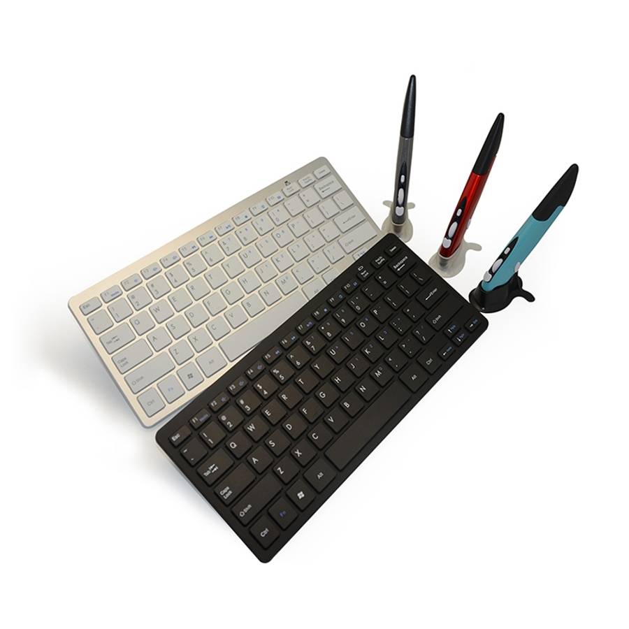 KM-808 2.4GHz Wireless Multimedia Keyboard + Wireless Optical Pen Mouse with USB Receiver Set for Co