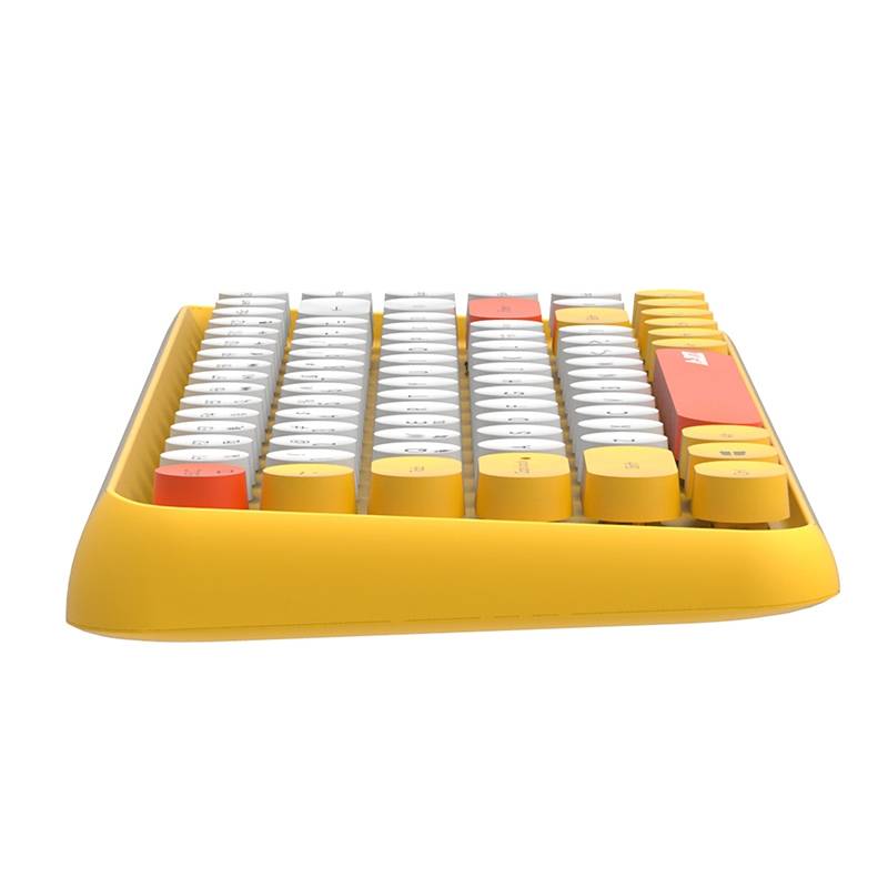 Ajazz 308I 84 Keys Tablet Mobile Phone Computer Household Office Bluetooth Keyboard(Yellow)