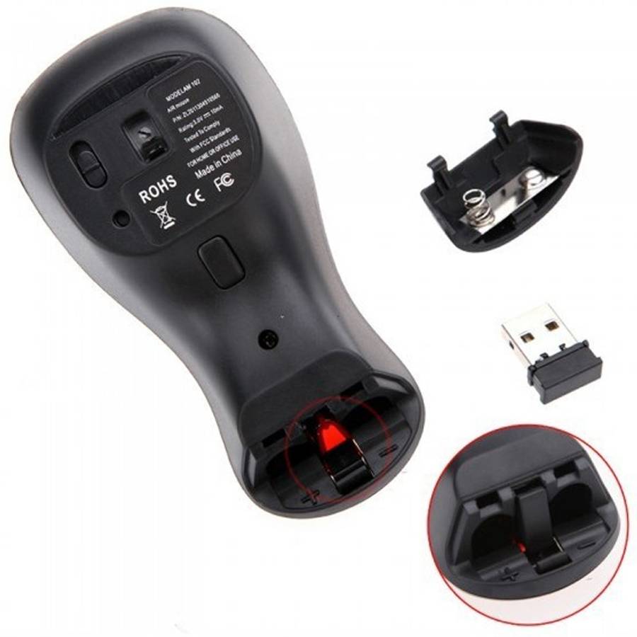 PR-01 6D Gyroscope Fly Air Mouse 2.4G USB Receiver 1600 DPI Wireless Optical Mouse for Computer PC A