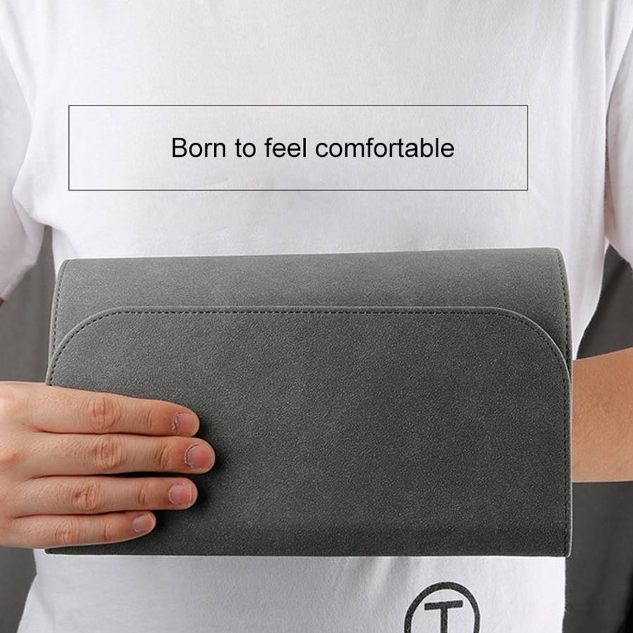 2 in 1 Horizontal Matte Leather Laptop Inner Bag + Power Bag for MacBook 12 inch ... (Light Grey)