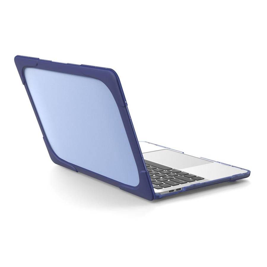 For Macbook Pro 13.3 inch (A1708) & with Touchbar (A1706) Laptop TPU + PC Folding ... (Dark Blue)