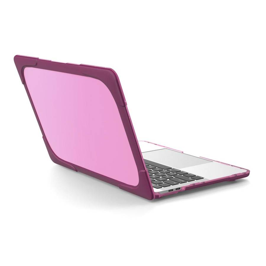 For Macbook Pro 13.3 inch (A1708) & with Touchbar (A1706) Laptop TPU + PC Folding Sho ... (Purple)