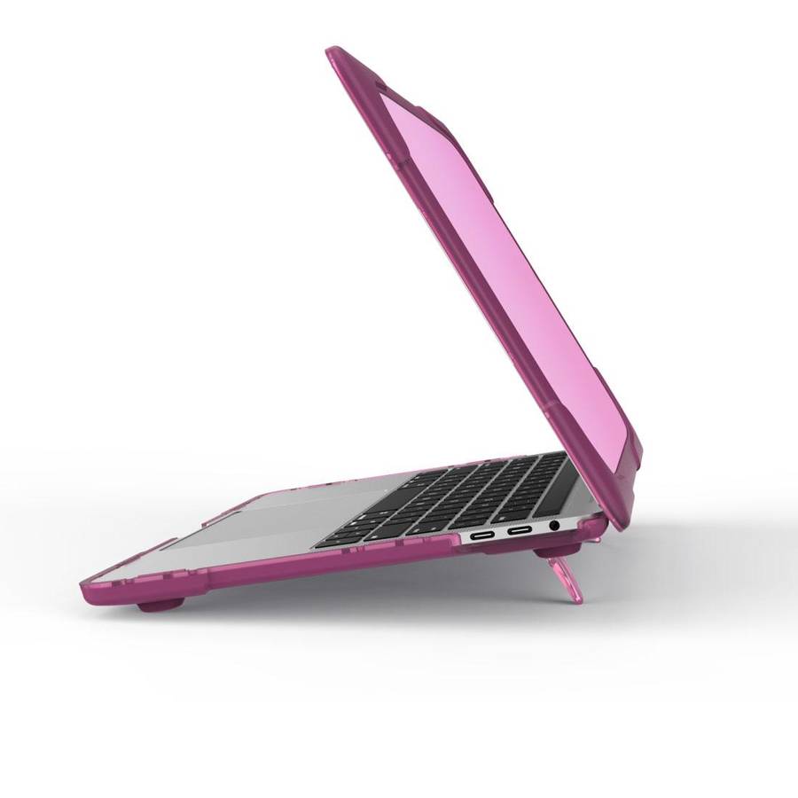 For Macbook Pro 13.3 inch (A1708) & with Touchbar (A1706) Laptop TPU + PC Folding Sho ... (Purple)