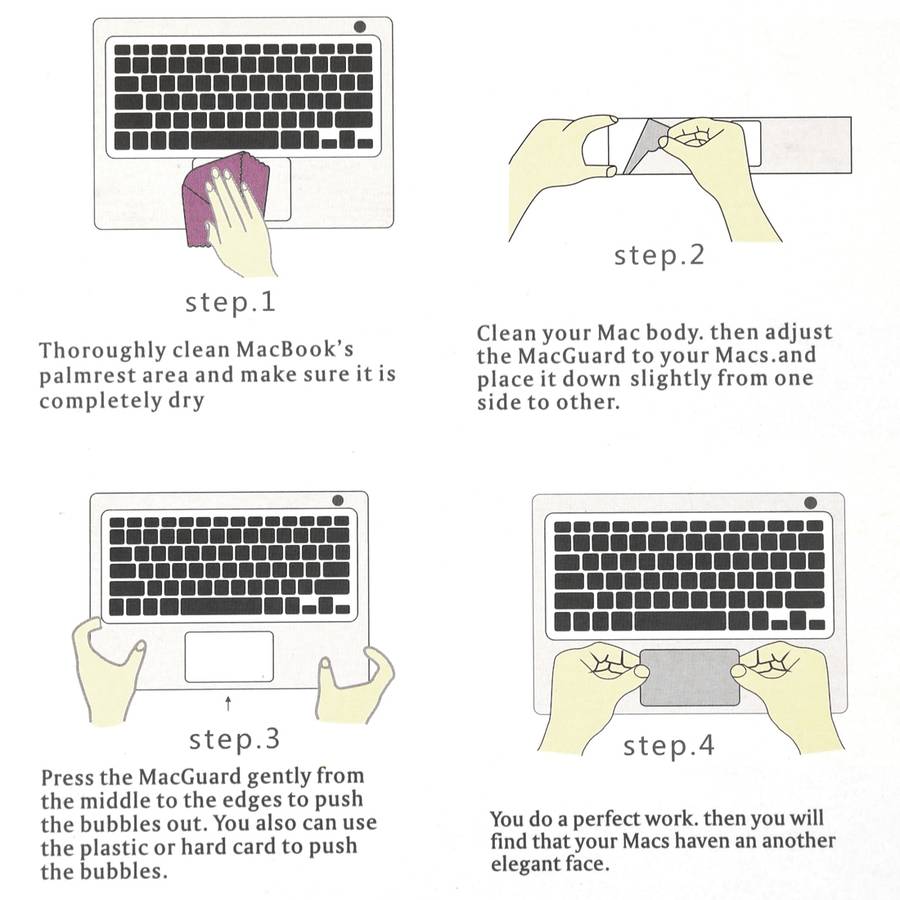Palm & Trackpad Protector Sticker for MacBook Pro 13 (A1706 / A1708 / A1989 / A2159)(Silver)