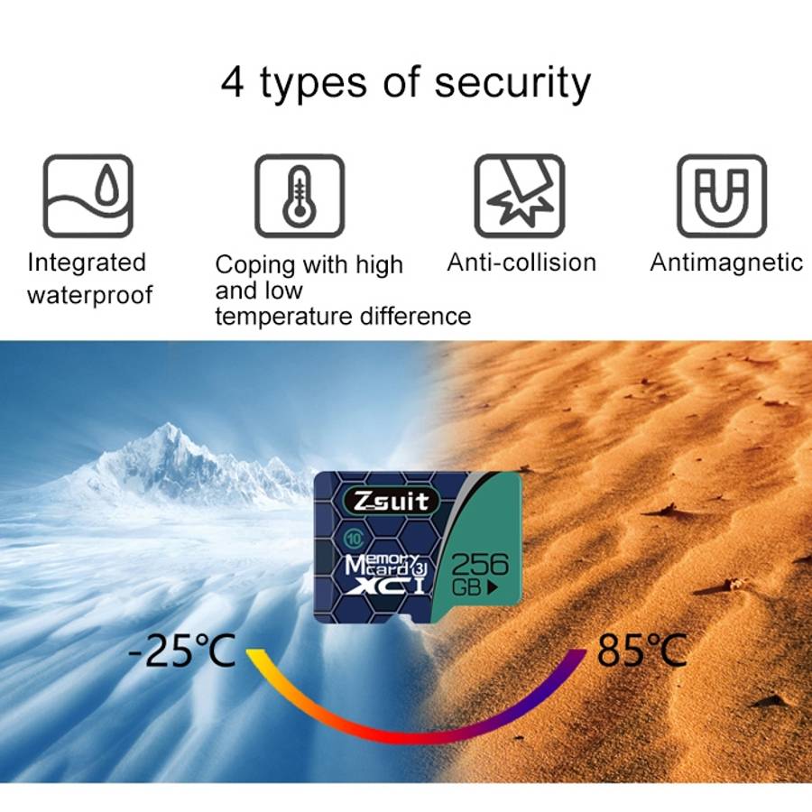 Zsuit 16GB High Speed Class10 Silver Grey TF(Micro SD) Memory Card