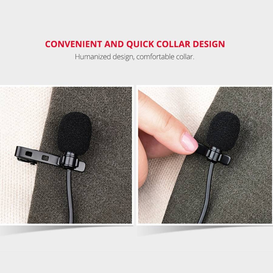 YELANGU YLG9926B MY2 Mini Lavalier Microphone for Mobile Phones / Tablets / Digital Ca ... (Black)