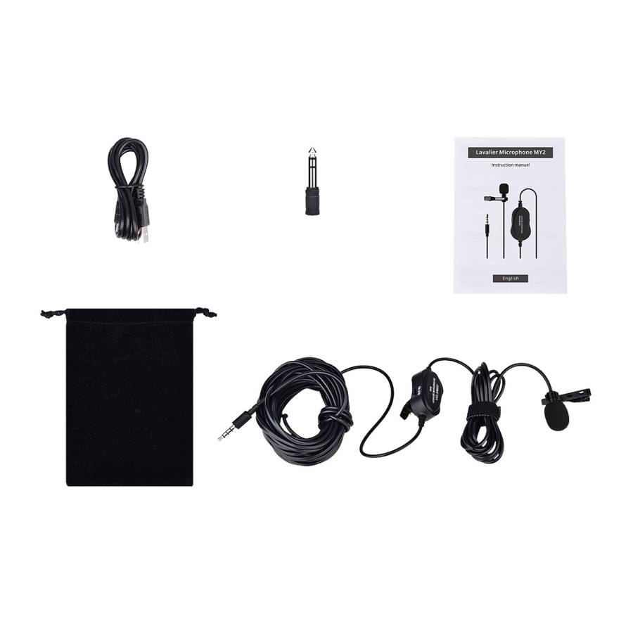 YELANGU YLG9926B MY2 Mini Lavalier Microphone for Mobile Phones / Tablets / Digital Ca ... (Black)