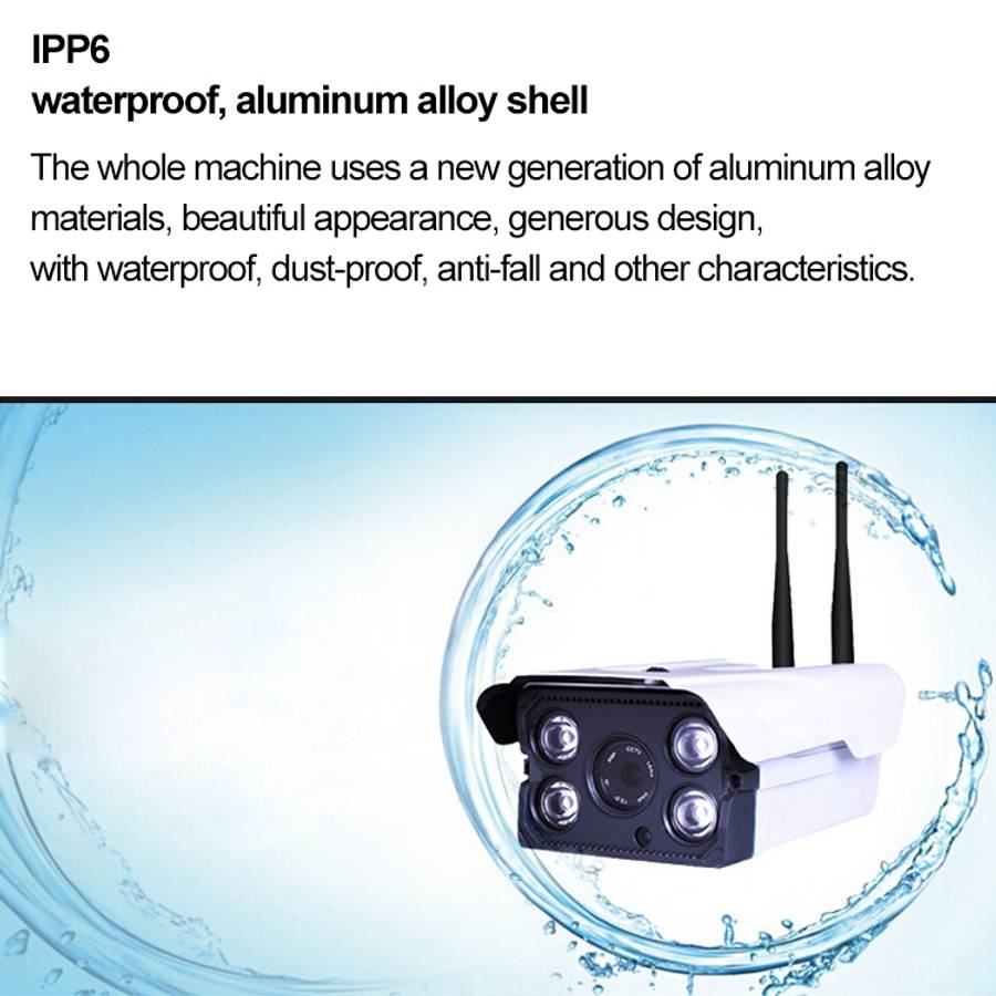 J-02100 1.0MP Dual Antenna Smart Wireless Wifi IP Camera, Support Infrared Night Vi ... (64GB Max)