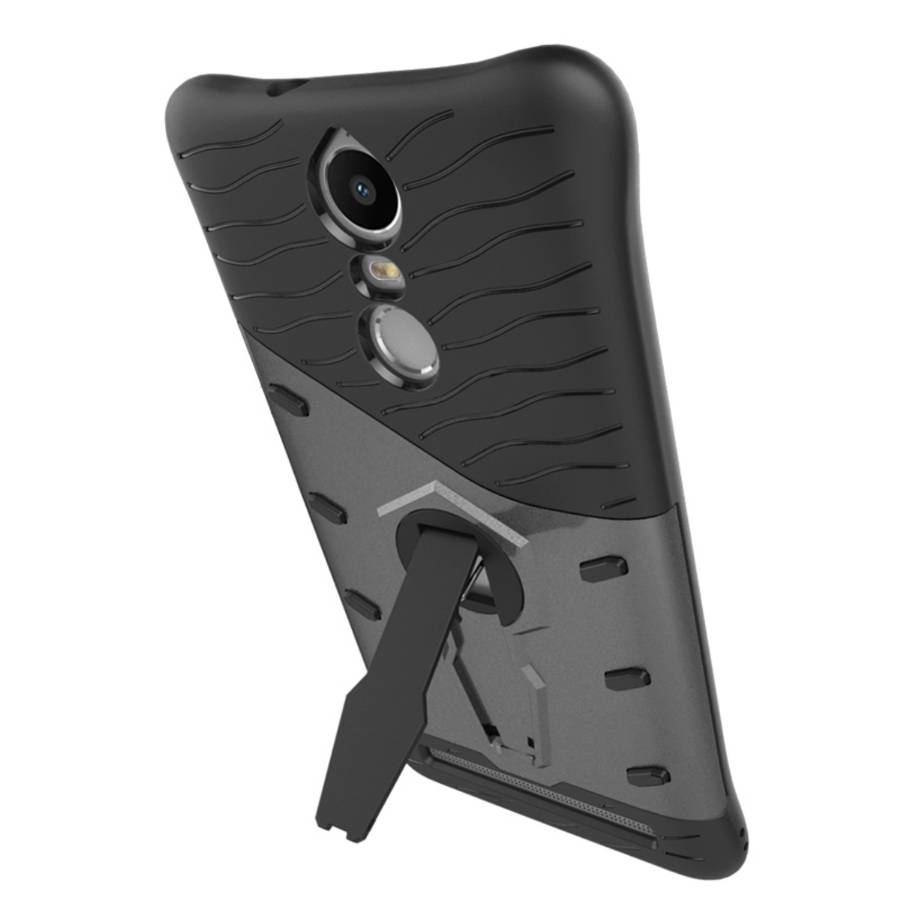 For Lenovo K5 Note Shock-Resistant 360 Degree Spin Tough Armor TPU+PC Combination Case ... (Black)