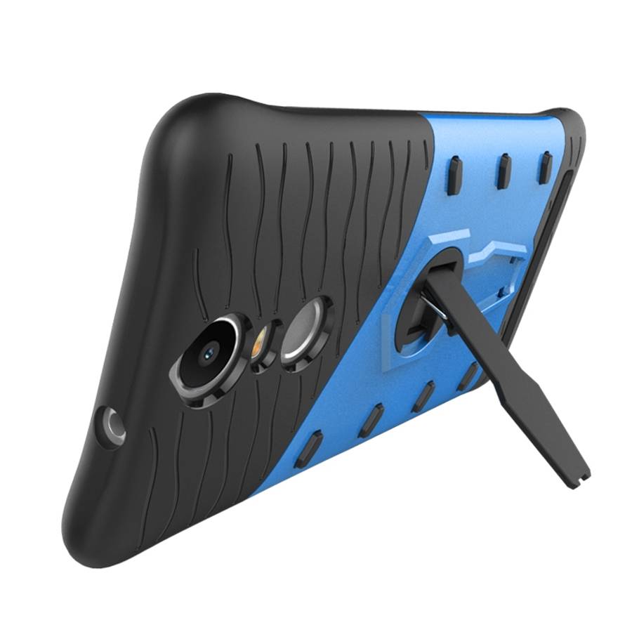 For Lenovo K5 Note Shock-Resistant 360 Degree Spin Tough Armor TPU+PC Combination Case ... (Blue)