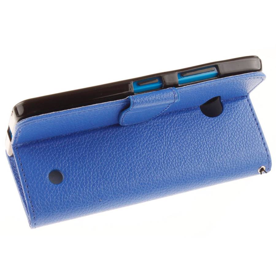For Microsoft Lumia 640 Litchi Texture Horizontal Flip Leather Case with Holder & Card ... (Blue)