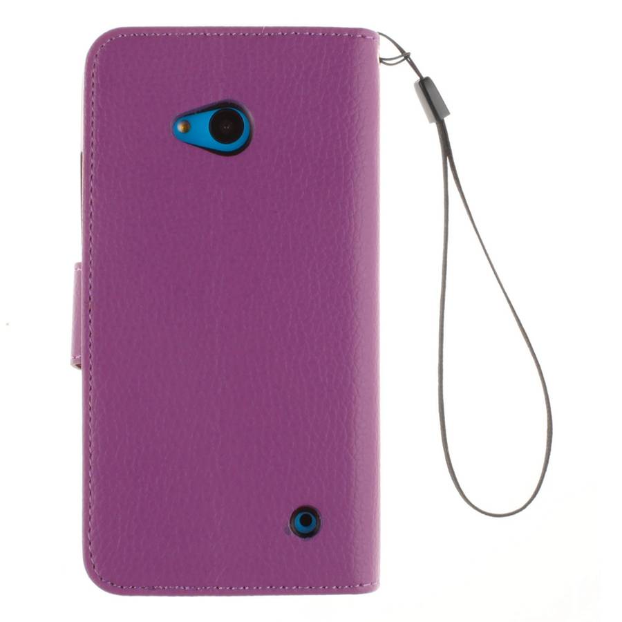 For Microsoft Lumia 640 Litchi Texture Horizontal Flip Leather Case with Holder & Car ... (Purple)