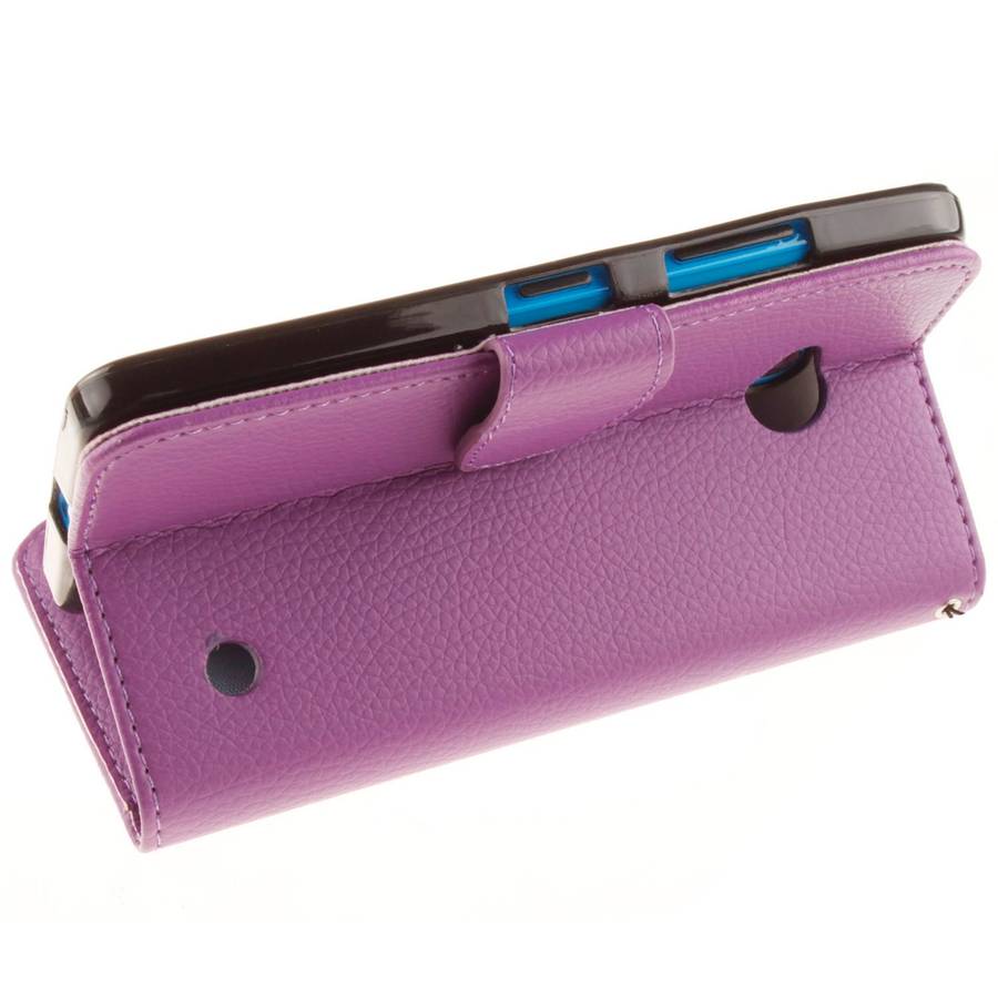 For Microsoft Lumia 640 Litchi Texture Horizontal Flip Leather Case with Holder & Car ... (Purple)
