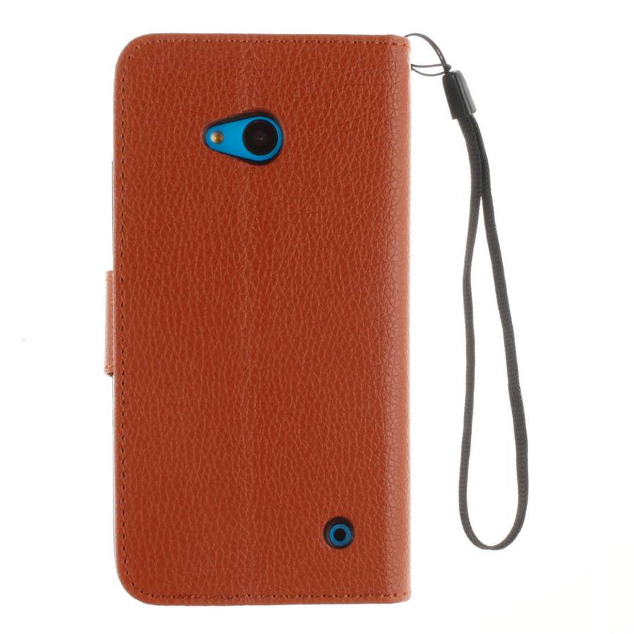 For Microsoft Lumia 640 Litchi Texture Horizontal Flip Leather Case with Holder & Card ... (Brown)