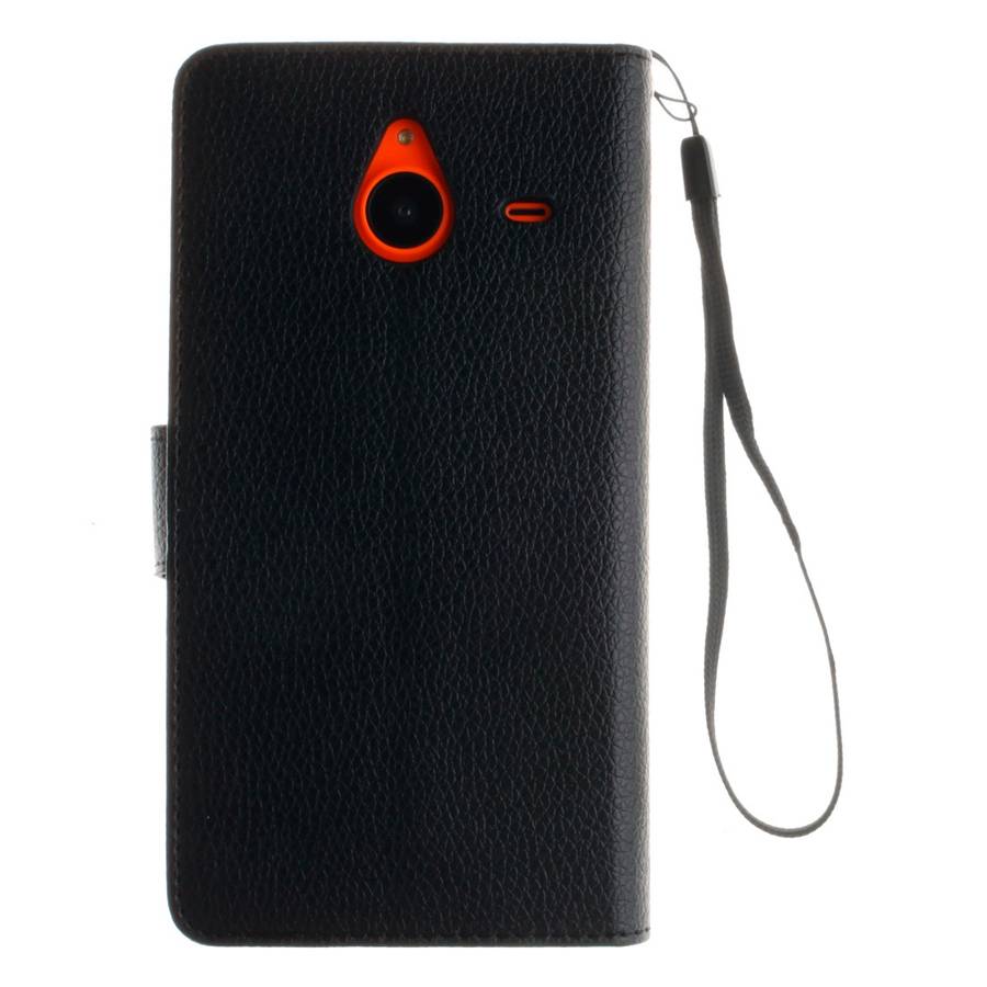 For Microsoft Lumia 640 XL Litchi Texture Horizontal Flip Leather Case with Holder & C ... (Black)