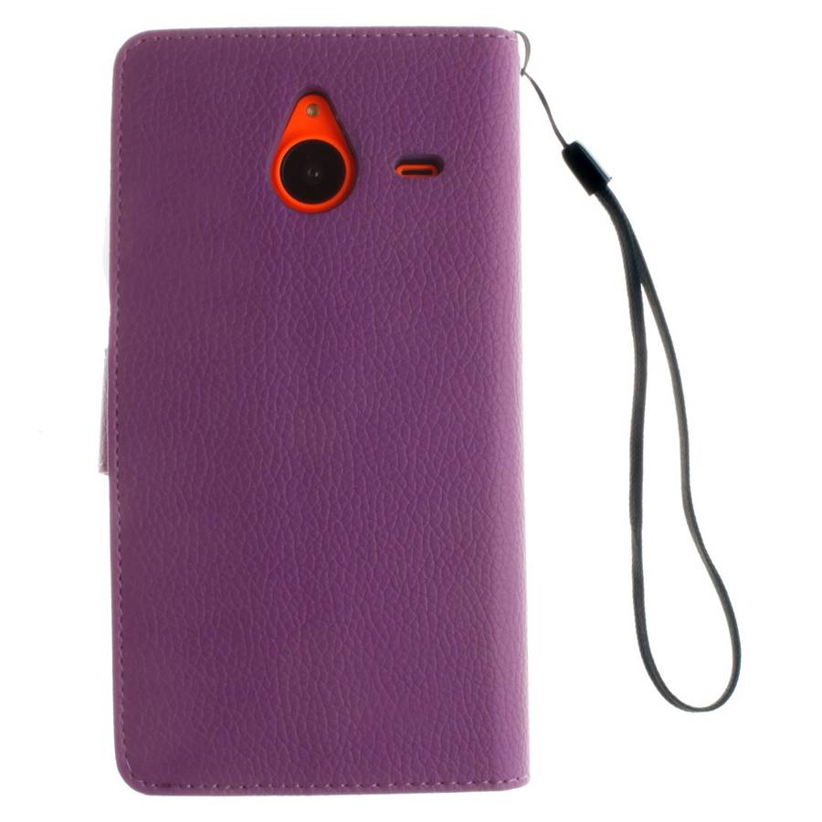 For Microsoft Lumia 640 XL Litchi Texture Horizontal Flip Leather Case with Holder & ... (Purple)