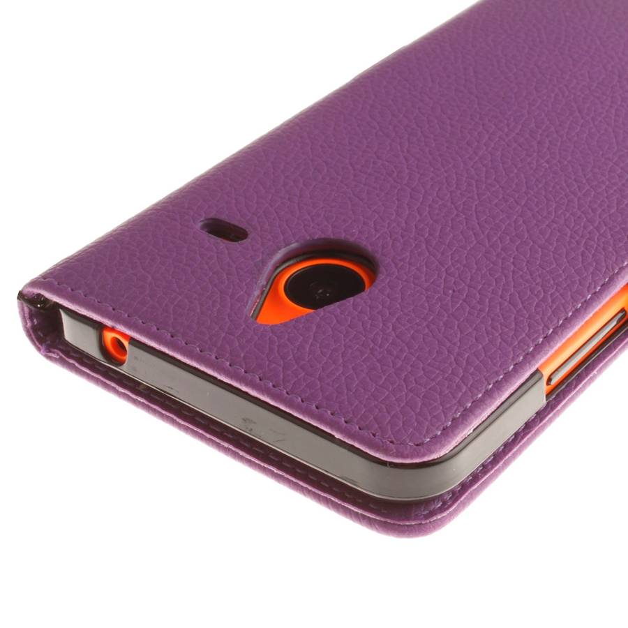 For Microsoft Lumia 640 XL Litchi Texture Horizontal Flip Leather Case with Holder & ... (Purple)