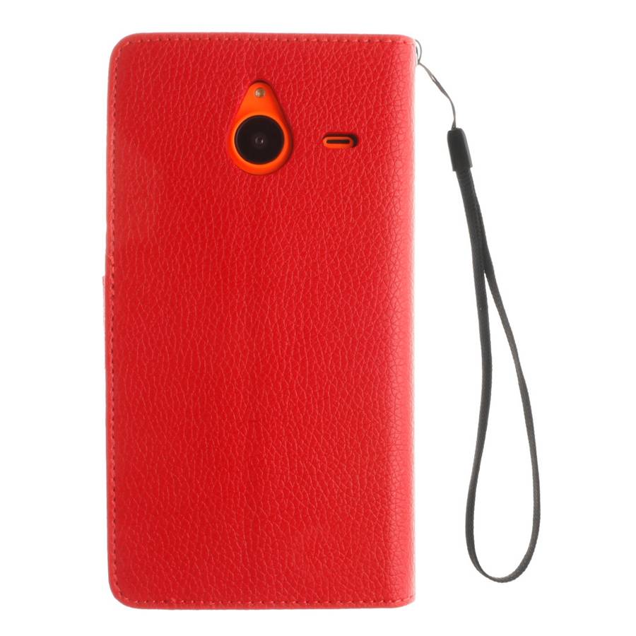 For Microsoft Lumia 640 XL Litchi Texture Horizontal Flip Leather Case with Holder & Car ... (Red)