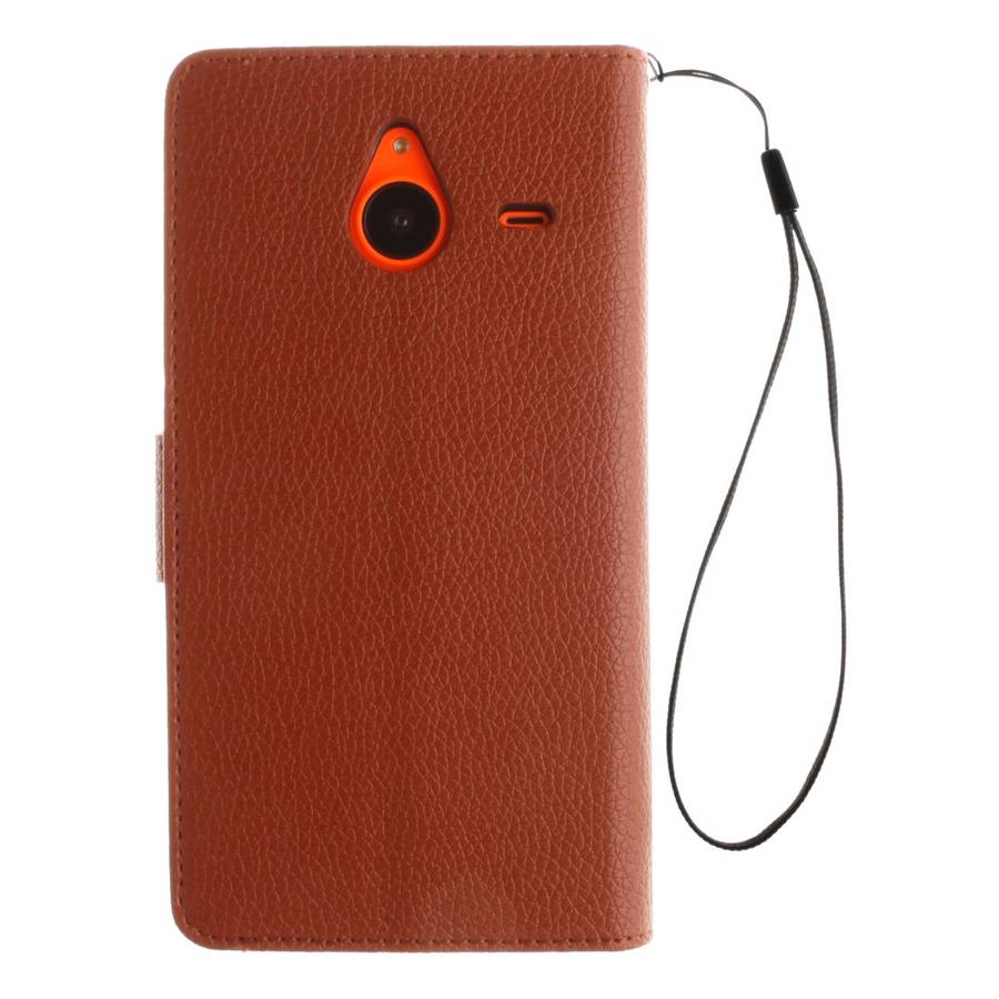 For Microsoft Lumia 640 XL Litchi Texture Horizontal Flip Leather Case with Holder & C ... (Brown)