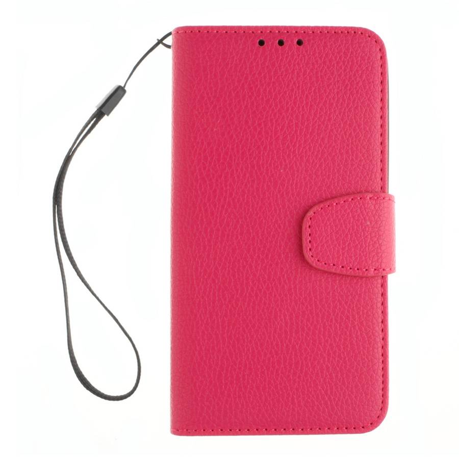 For Microsoft Lumia 535 Litchi Texture Horizontal Flip Leather Case with Holder & Ca ... (Magenta)