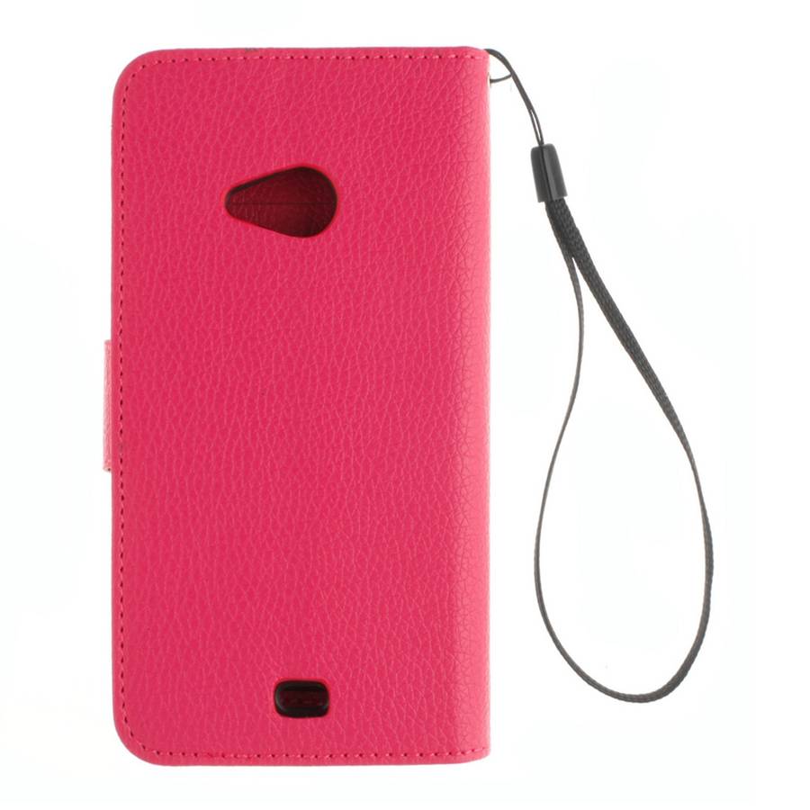 For Microsoft Lumia 535 Litchi Texture Horizontal Flip Leather Case with Holder & Ca ... (Magenta)