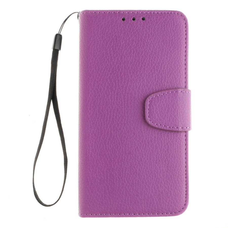 For Microsoft Lumia 535 Litchi Texture Horizontal Flip Leather Case with Holder & Car ... (Purple)