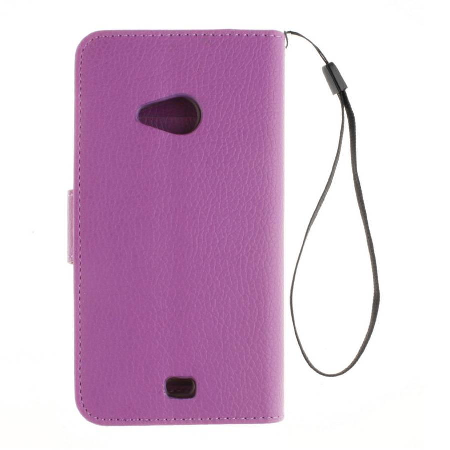For Microsoft Lumia 535 Litchi Texture Horizontal Flip Leather Case with Holder & Car ... (Purple)