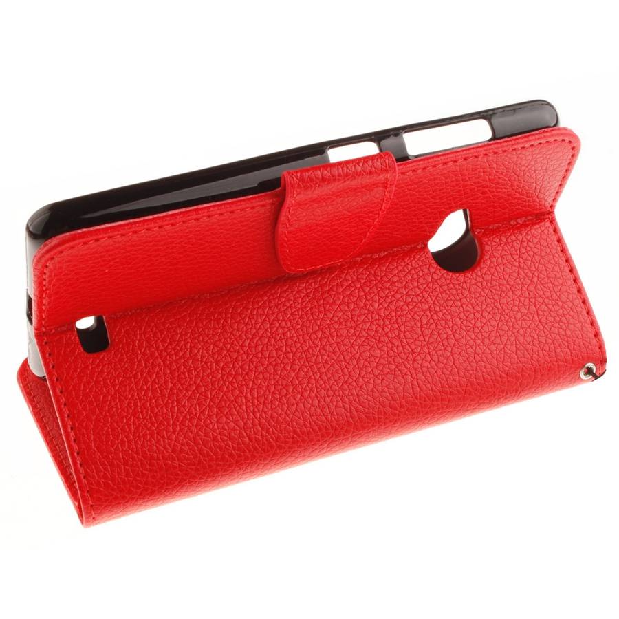 For Microsoft Lumia 535 Litchi Texture Horizontal Flip Leather Case with Holder & Card S ... (Red)
