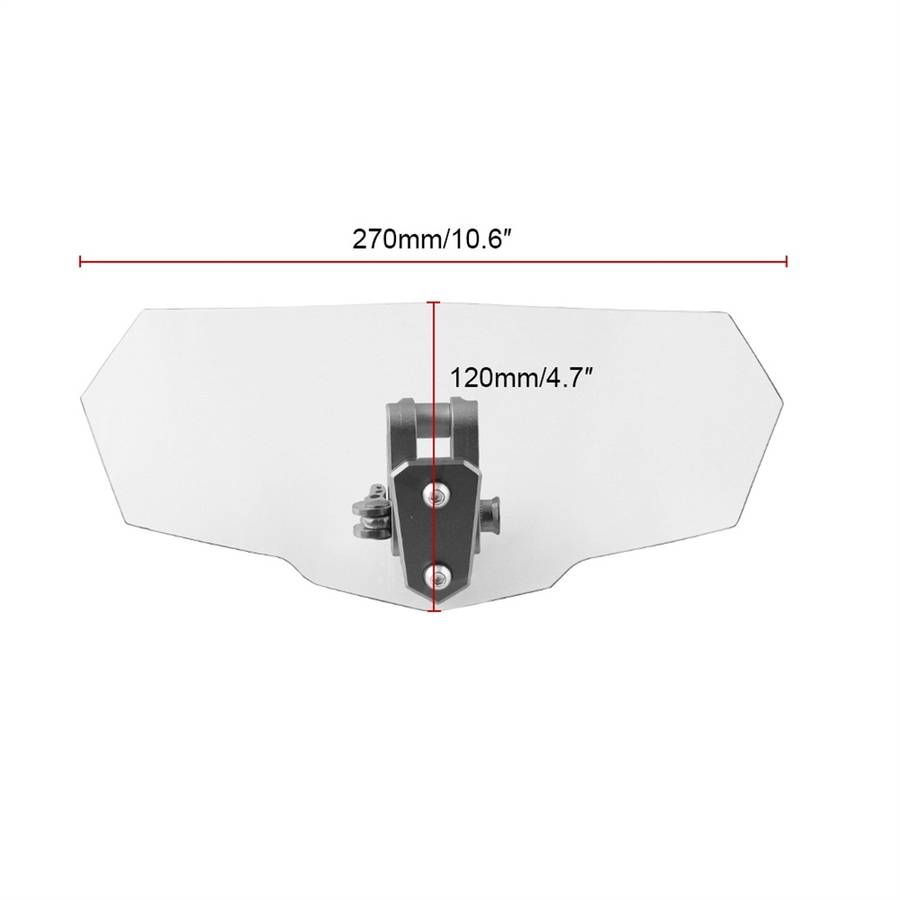 MB-WE024 Universal Motorcycle Modified Acrylic Heightened Windshield (White)