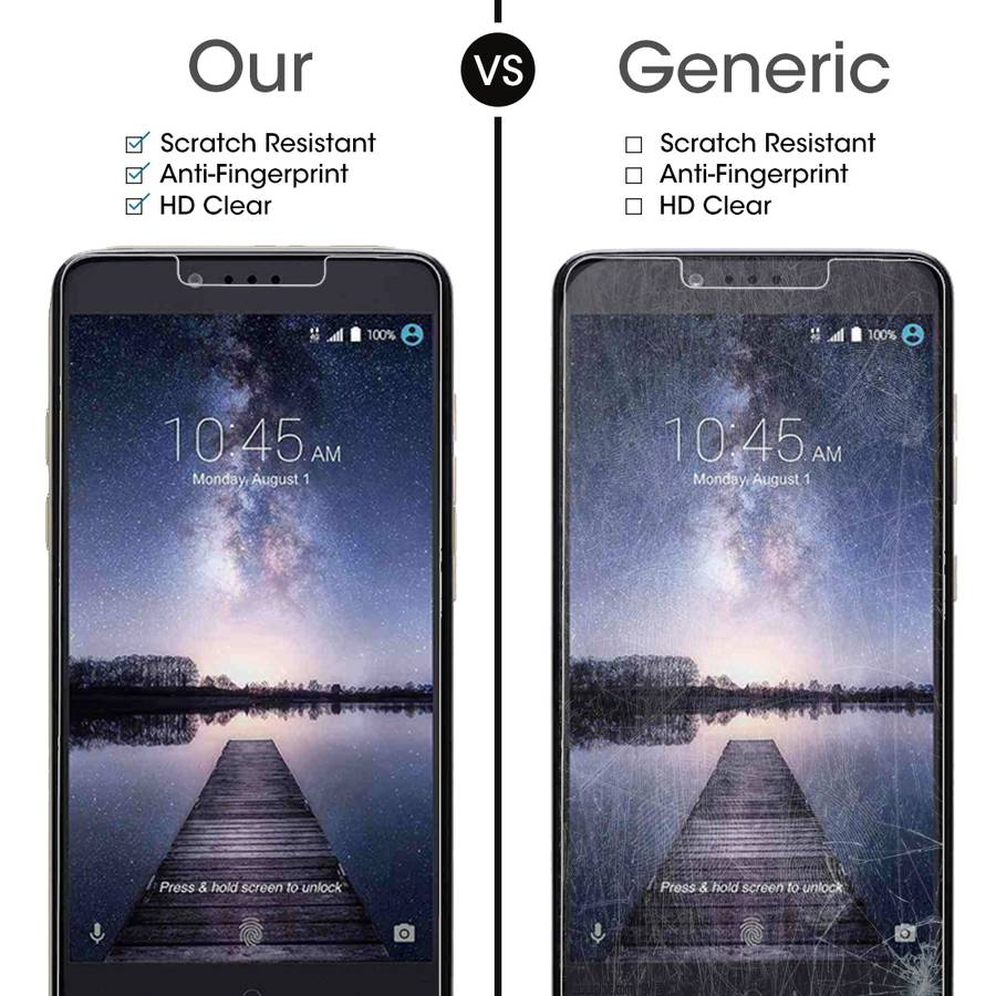 10 PCS for ZTE Zmax Pro 0.3mm 9H Surface Hardness Explosion-proof Non-full Screen Tempered Glass S