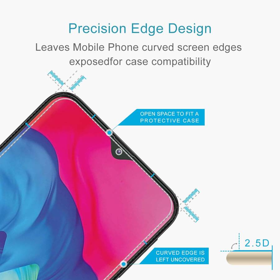 10 PCS 0.26mm 9H 2.5D Tempered Glass Film for Galaxy M10