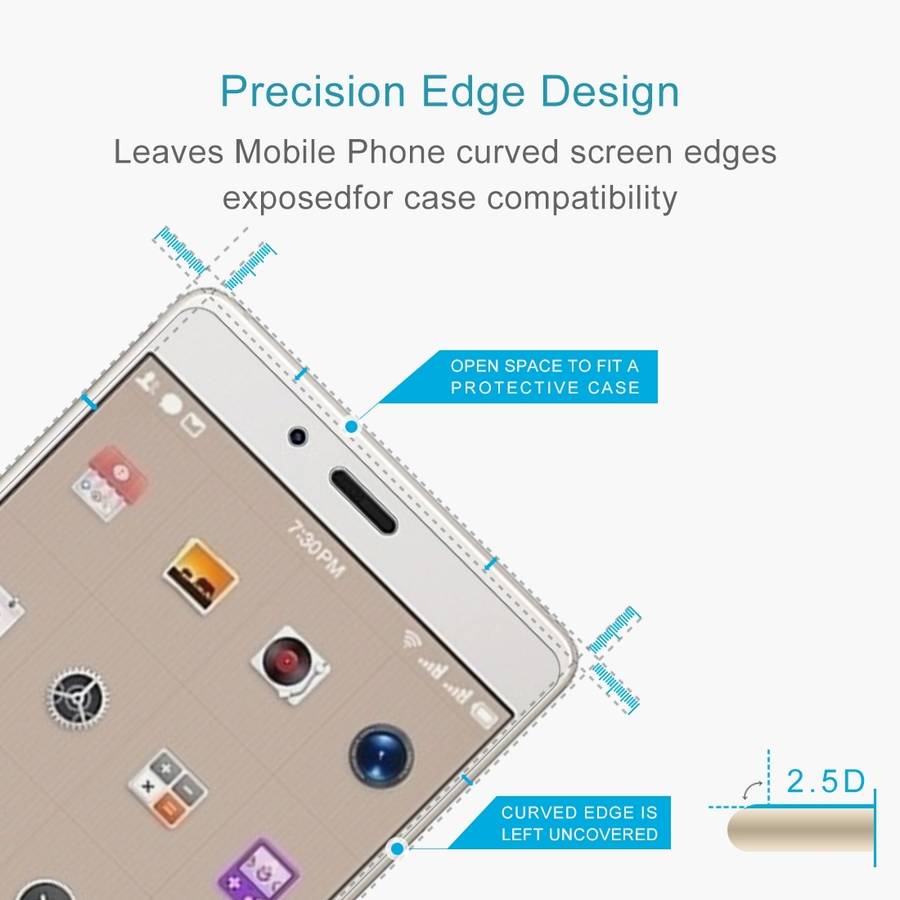 10 PCS Smartisan Nut Pro 0.26mm 9H Surface Hardness 2.5D Curved Edge Tempered Glass Front Screen P
