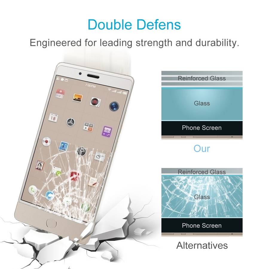 10 PCS Smartisan Nut Pro 0.26mm 9H Surface Hardness 2.5D Curved Edge Tempered Glass Front Screen P