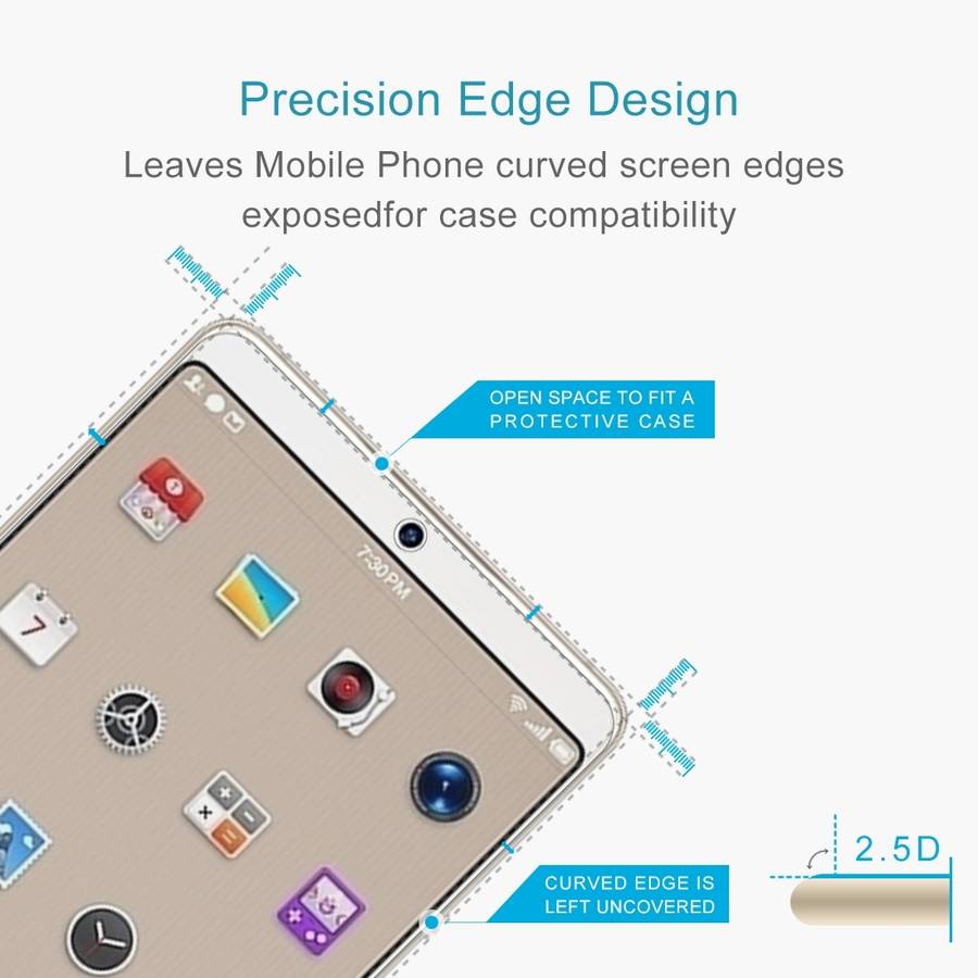 2 PCS for Smartisan Nut Pro 2 0.26mm 9H Surface Hardness 2.5D Curved Edge Tempered Glass Front Scr