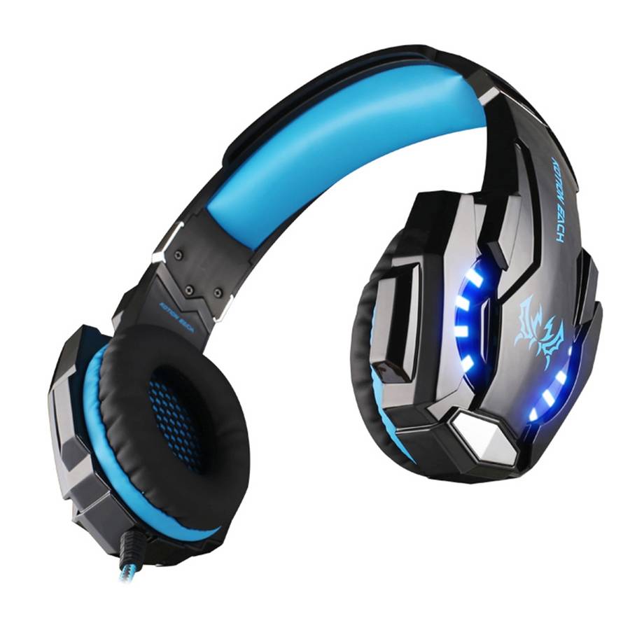 KOTION EACH G9000 3.5mm Game Gaming Headphone Headset Earphone Headband with Micr ... (Black Blue)