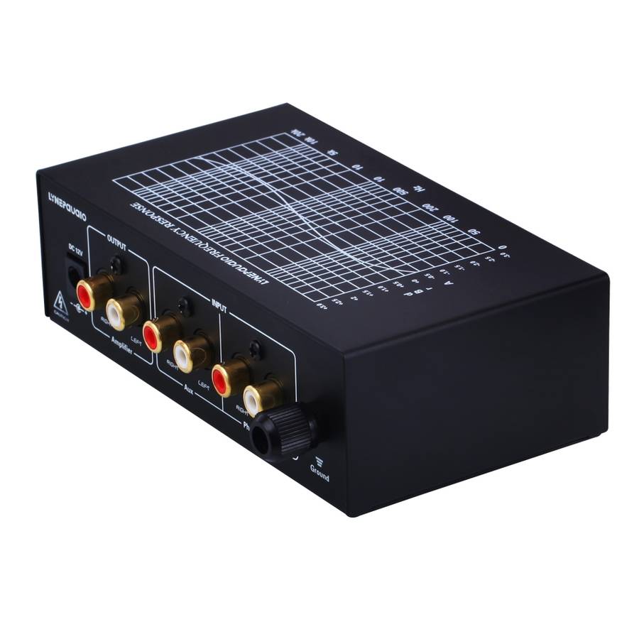B855 LINEPAUDIO Phone Prephonograph Signal Amplifier with Auxiliary Input and Volume C ... (Black)