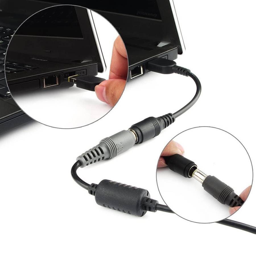 Big Square Male (First Generation) to 7.9 x 5.5mm Female Interfaces Power Adapter Cable for Laptop N