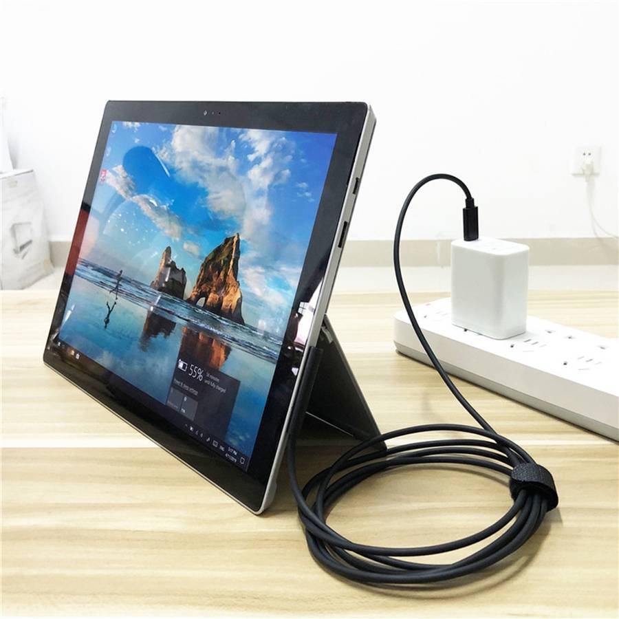 USB-C / Type-C to 6 Pin Magnetic Male Laptop Power Charging Cable for Microsoft Surface Pro 7 / 6