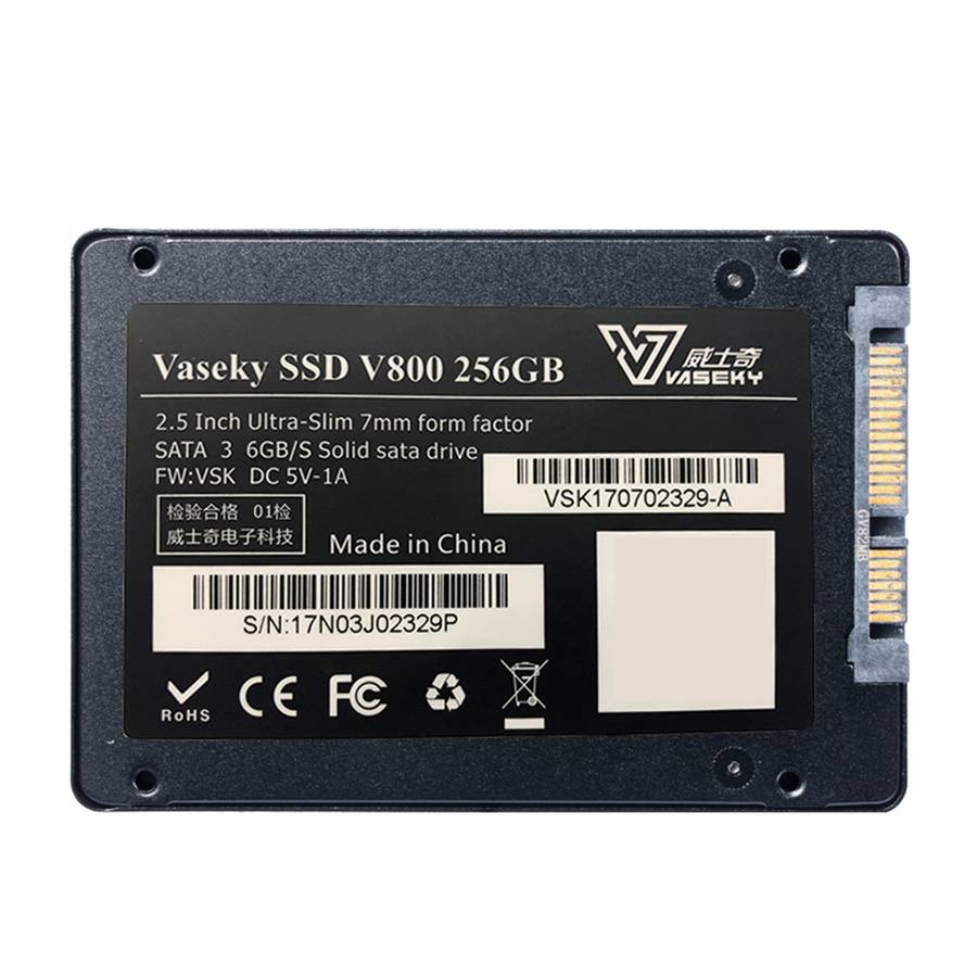 Vaseky V800 256GB 2.5 inch SATA3 6GB/s Ultra-Slim 7mm Solid State Drive SSD Hard Disk Drive for De