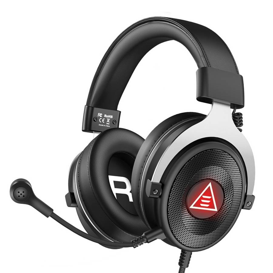 EKSA E900 PLUS 7.1 Gaming Wire-Controlled Head-mounted USB Luminous Gaming Headset wit ... (Black)