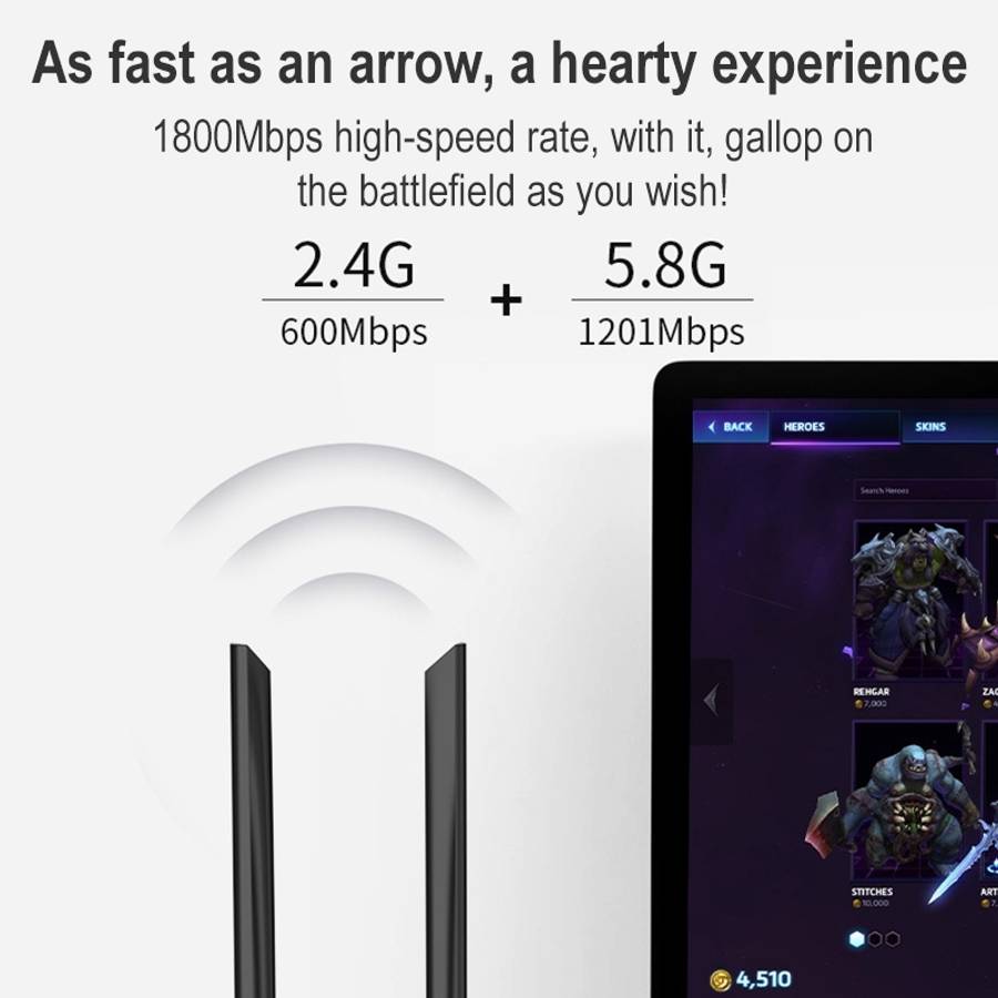 COMFAST CF-AX180 PLUS 1800Mbps PCI-E Bluetooth 5.2 Dual Frequency Gaming WiFi 6 Wireless Network C