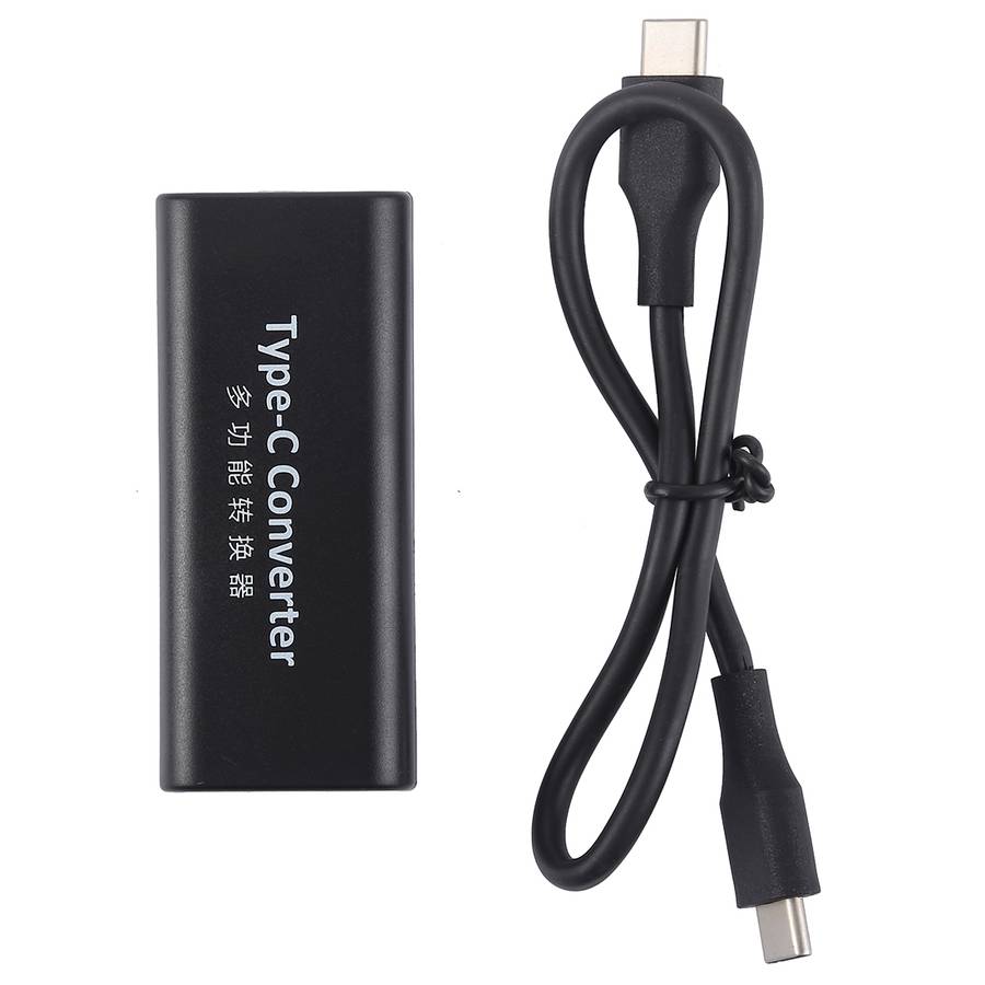 DC 5.5 x 2.1mm Power Jack Female to USB-C / Type C Female Power Connector Adapter with 30cm USB-C
