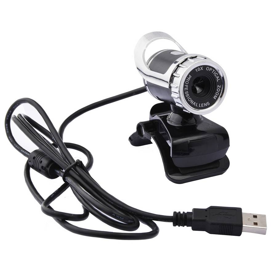 A859 480 Pixels HD 360 Degree WebCam USB 2.0 PC Camera with Sound Absorption Microphone for Comput