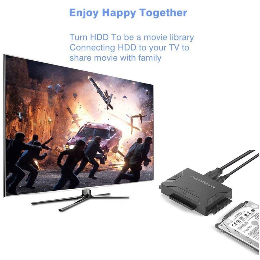 USB 3.0 to SATA / IDE Hard Disk Drive Converter Adapter Cable for 2.5 inch / 3.5 inch SATA IDE HDD