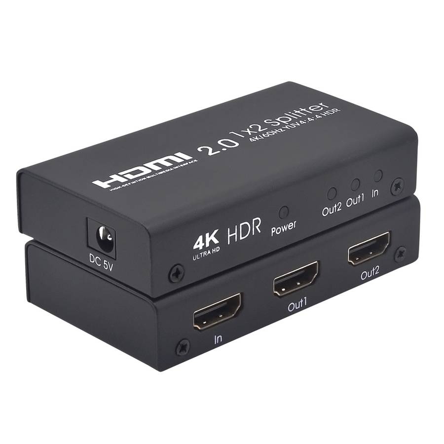 AYS-12V20 HDMI 2.0 1x2 4K Ultra HD Switch Splitter(Black)
