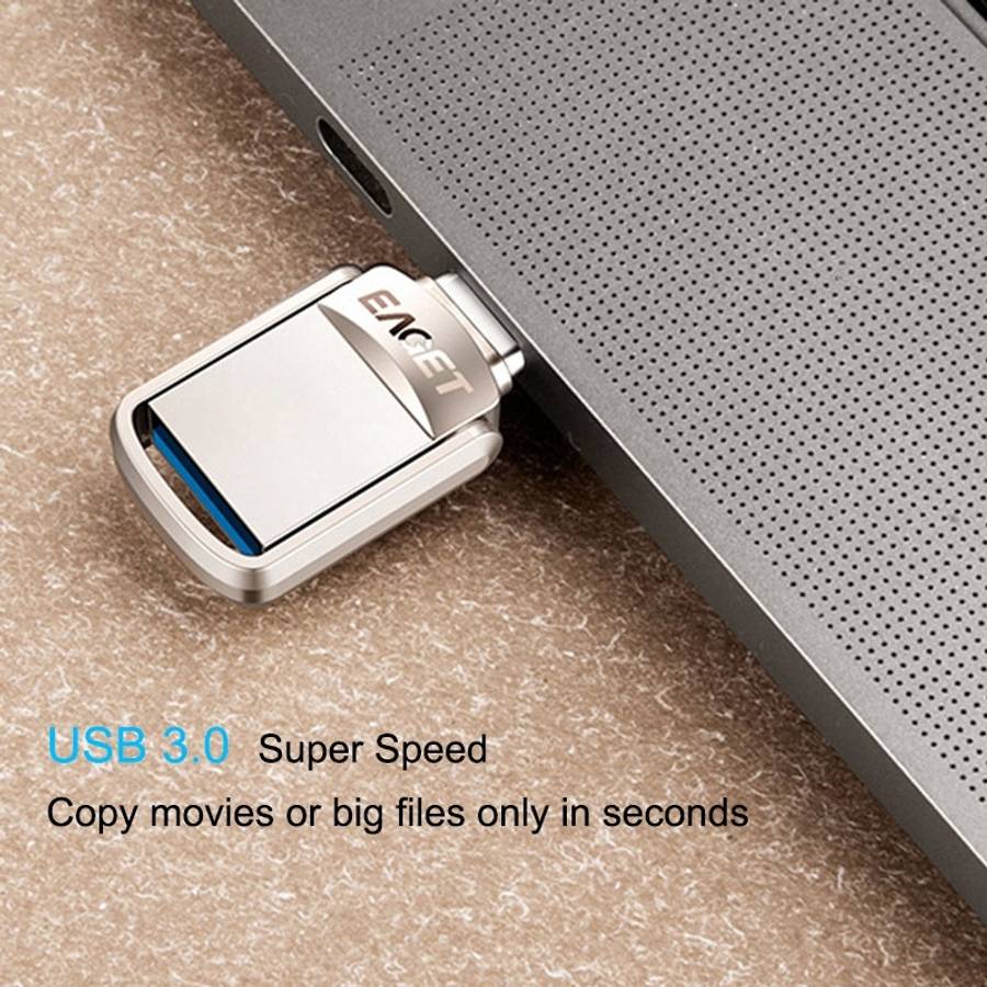EAGET CU20 64GB Waterproof 2 in 1 USB-C / Type-C + USB 3.1 Flash Disk for Type-C Smartphones & PC