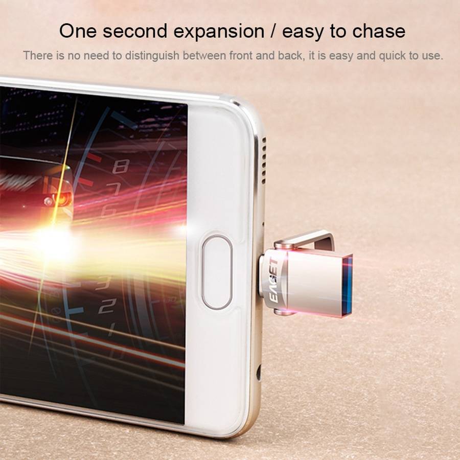 EAGET CU20 64GB Waterproof 2 in 1 USB-C / Type-C + USB 3.1 Flash Disk for Type-C Smartphones & PC