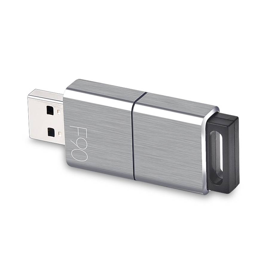 EAGET F90 32GB High-speed USB 3.0 Push-pull Zinc Alloy U Disk (Silver Grey)