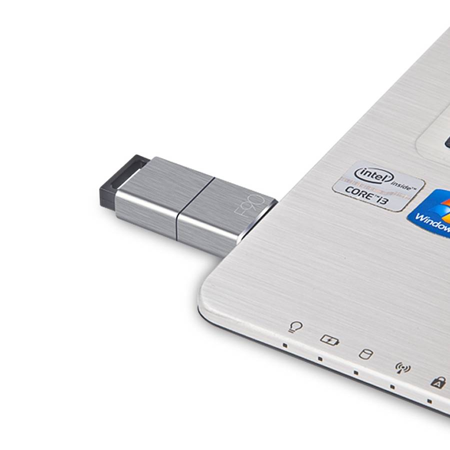 EAGET F90 32GB High-speed USB 3.0 Push-pull Zinc Alloy U Disk (Silver Grey)